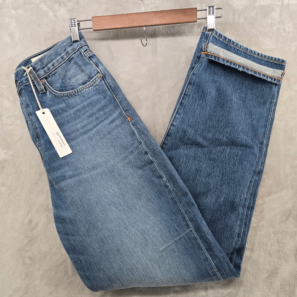 NWT Imogene + Willie Womens 28 Trudie Caldwell Jeans Blue Straight Leg Selvedge